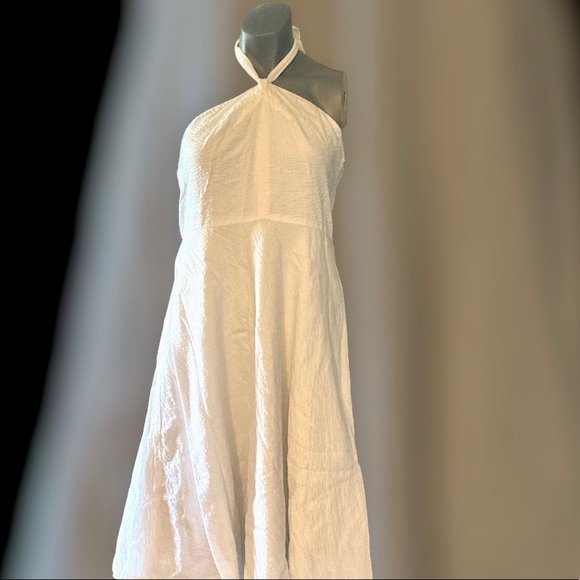 J Crew Halter Dress - White sz 14 EUC - Picture 1 of 4